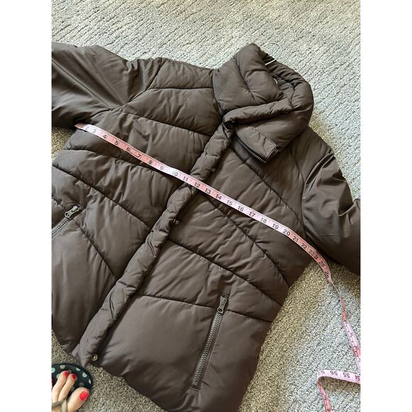 EUC Gap Chocolate Brown Puffer Jacket Women's Size XL - Picture 10 of 10